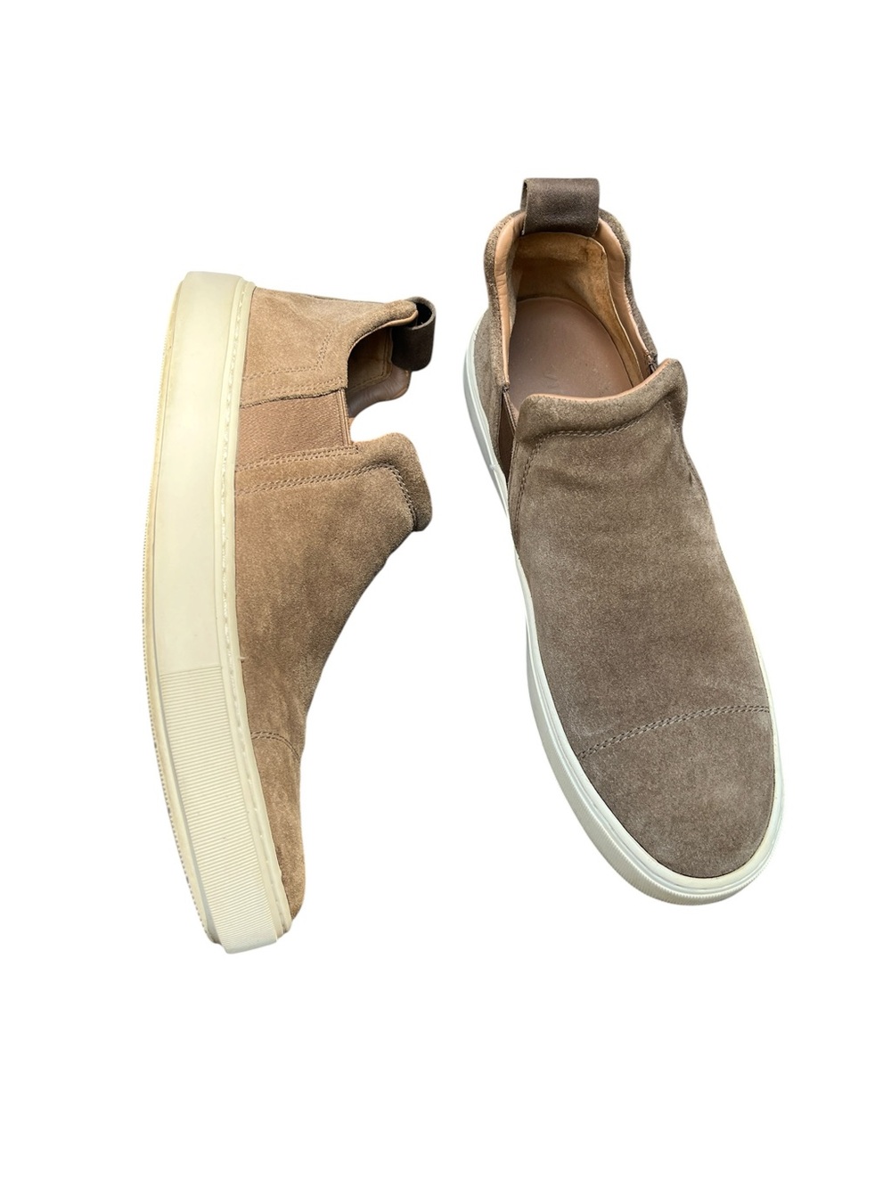 Vince Lucio Men's Slip-On Suede Sneakers - Taupe Sz 9.5